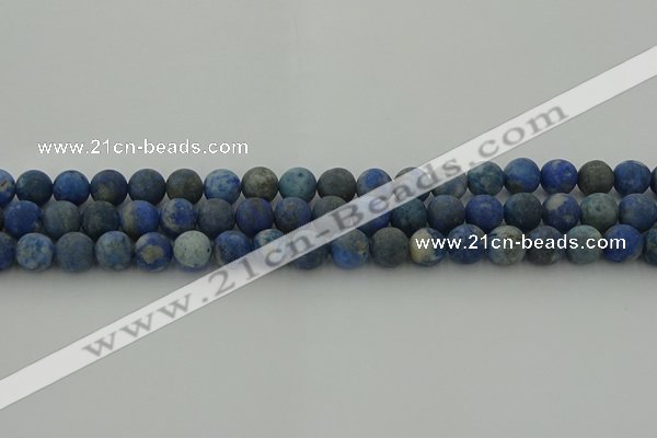 CNL1652 15.5 inches 8mm round matte lapis lazuli beads wholesale