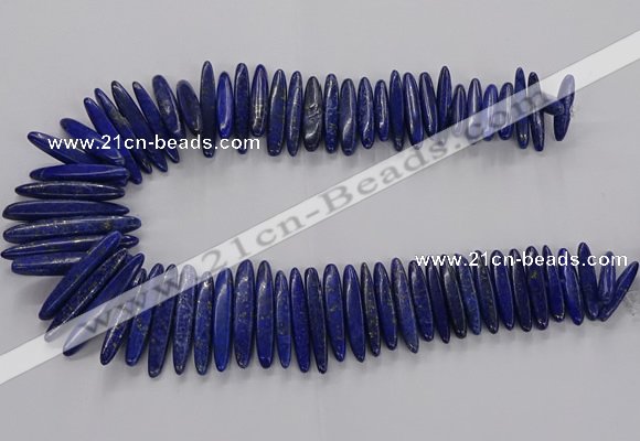 CNL1662 15.5 inches 5*25mm - 7*40mm sticks lapis lazuli beads