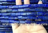 CNL1680 15.5 inches 8*12mm - 9*14mm flat tube lapis lazuli beads