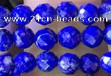 CNL1705 15.5 inches 4mm faceted round lapis lazuli beads