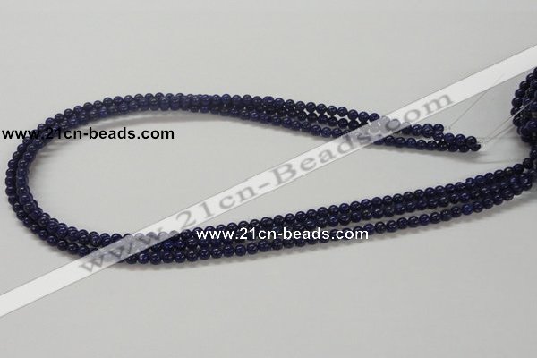 CNL204 15.5 inches 4mm round natural lapis lazuli beads wholesale