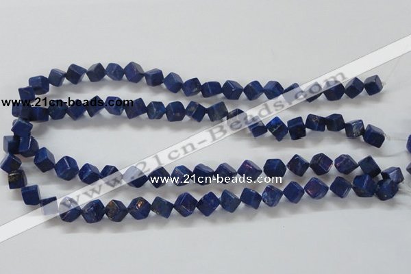 CNL239 15.5 inches 8*8 cube natural lapis lazuli beads wholesale