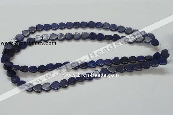 CNL243 15.5 inches 10*10mm heart natural lapis lazuli beads wholesale