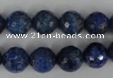 CNL416 15.5 inches 12mm faceted round natural lapis lazuli gemstone beads