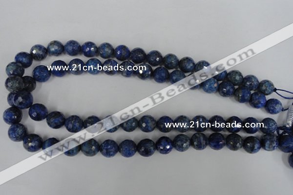 CNL416 15.5 inches 12mm faceted round natural lapis lazuli gemstone beads