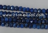 CNL426 15.5 inches 4*6mm faceted rondelle natural lapis lazuli gemstone beads