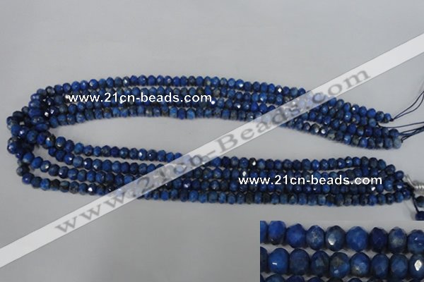 CNL426 15.5 inches 4*6mm faceted rondelle natural lapis lazuli gemstone beads