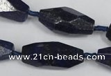 CNL442 15.5 inches 13*30mm faceted nuggets natural lapis lazuli beads