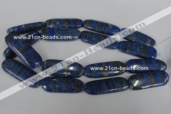 CNL490 15.5 inches 18*50mm oval natural lapis lazuli gemstone beads