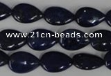 CNL501 15.5 inches 10*14mm flat teardrop natural lapis lazuli beads