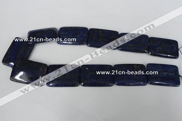 CNL538 15.5 inches 25*35mm rectangle natural lapis lazuli gemstone beads