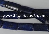 CNL541 15.5 inches 8*16mm flat tube natural lapis lazuli gemstone beads