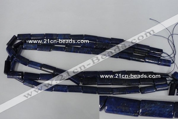 CNL541 15.5 inches 8*16mm flat tube natural lapis lazuli gemstone beads