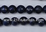 CNL603 15.5 inches 10mm faceted round natural lapis lazuli gemstone beads