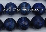 CNL607 15.5 inches 18mm faceted round natural lapis lazuli gemstone beads