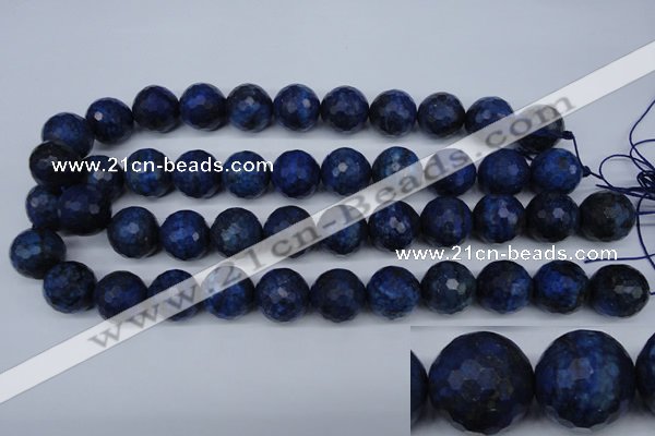 CNL607 15.5 inches 18mm faceted round natural lapis lazuli gemstone beads