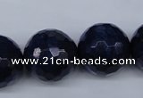 CNL608 15.5 inches 20mm faceted round natural lapis lazuli gemstone beads