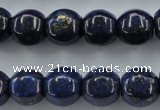 CNL636 15.5 inches 13*14mm pumpkin natural lapis lazuli beads