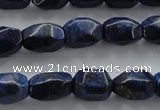 CNL640 15.5 inches 10*15mm faceted nuggets natural lapis lazuli beads