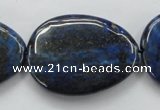 CNL655 15.5 inches 25*35mm flat teardrop natural lapis lazuli beads