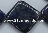 CNL693 15.5 inches 35*35mm diamond natural lapis lazuli beads