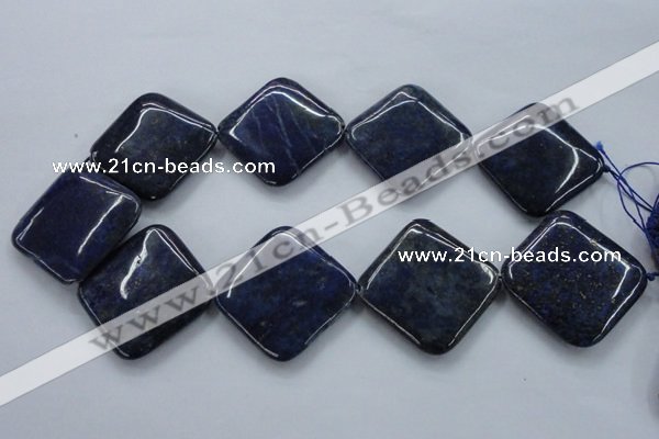 CNL693 15.5 inches 35*35mm diamond natural lapis lazuli beads