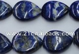 CNL745 15*20mm flat teardrop natural lapis lazuli gemstone beads