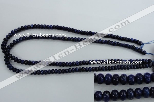 CNL861 15.5 inches 4*6mm rondelle natural lapis lazuli gemstone beads