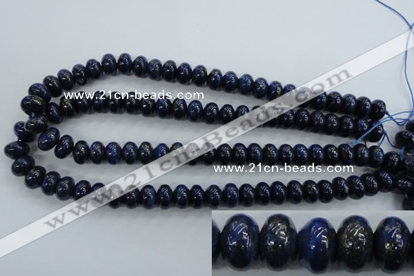 CNL864 15.5 inches 8*12mm rondelle natural lapis lazuli gemstone beads