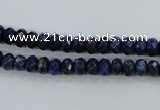 CNL871 15.5 inches 4*6mm faceted rondelle natural lapis lazuli beads