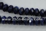 CNL873 15.5 inches 6*10mm faceted rondelle natural lapis lazuli beads