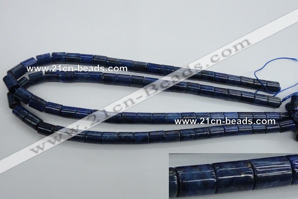 CNL886 15.5 inches 8*10mm tube natural lapis lazuli gemstone beads