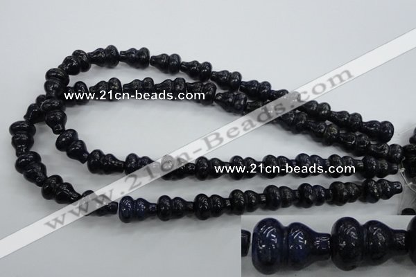 CNL916 15.5 inches 12*16mm calabash natural lapis lazuli beads