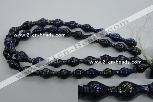 CNL918 15.5 inches 13*22mm vase-shaped natural lapis lazuli beads