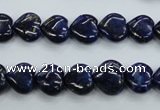 CNL931 15.5 inches 10*10mm heart natural lapis lazuli gemstone beads