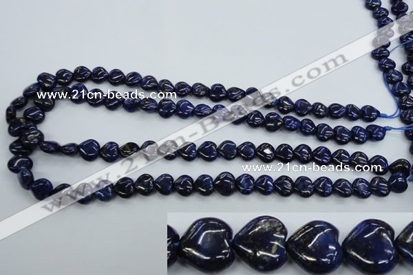 CNL931 15.5 inches 10*10mm heart natural lapis lazuli gemstone beads