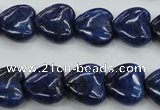 CNL934 15.5 inches 15*15mm heart natural lapis lazuli gemstone beads