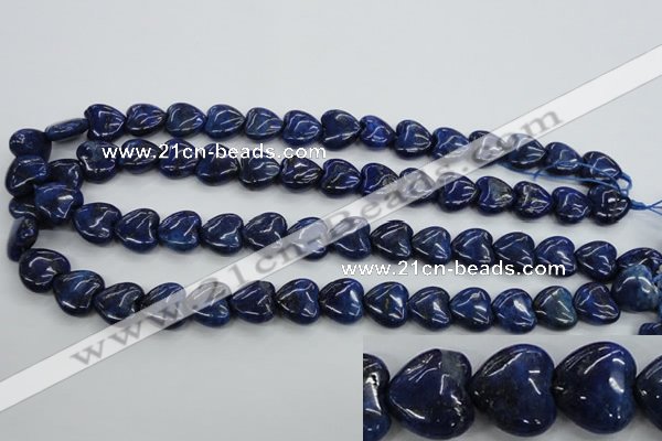 CNL934 15.5 inches 15*15mm heart natural lapis lazuli gemstone beads