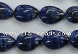 CNL956 15.5 inches 13*18mm flat teardrop natural lapis lazuli beads