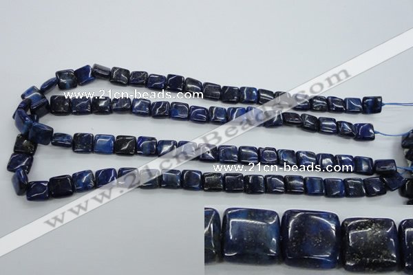 CNL961 15.5 inches 10*10mm square natural lapis lazuli gemstone beads