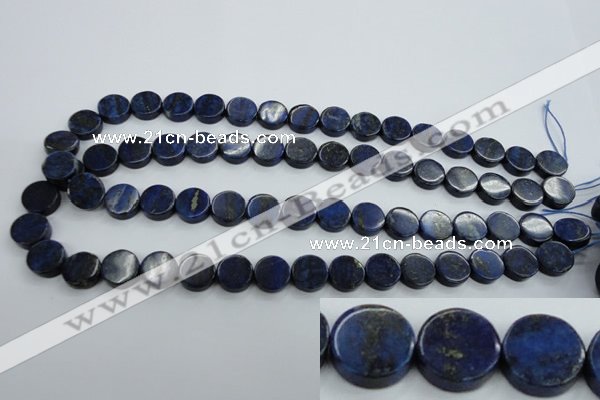 CNL988 15.5 inches 12mm coin natural lapis lazuli gemstone beads