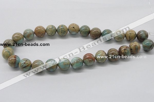 CNS04 16 inches 16mm round natural serpentine jasper beads wholesale