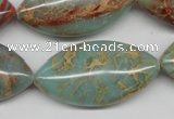 CNS100 15.5 inches 20*40mm marquise natural serpentine jasper beads