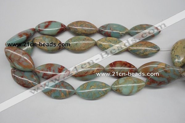 CNS100 15.5 inches 20*40mm marquise natural serpentine jasper beads