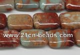 CNS110 15.5 inches 13*18mm rectangle natural serpentine jasper beads