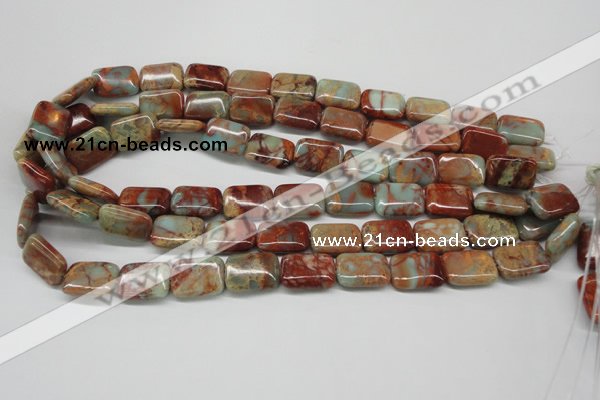 CNS110 15.5 inches 13*18mm rectangle natural serpentine jasper beads