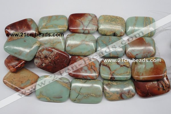 CNS115 15.5 inches 30*40mm rectangle natural serpentine jasper beads