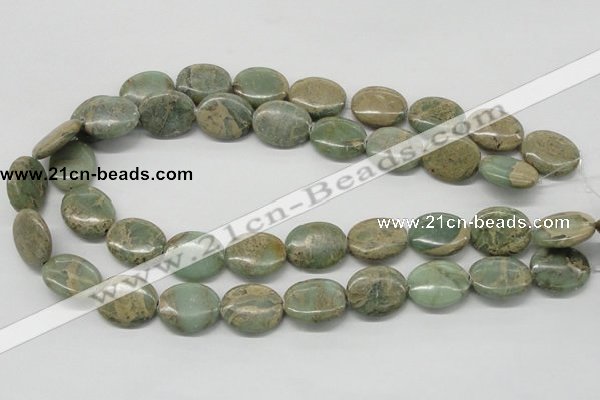 CNS14 16 inches 15*20mm oval natural serpentine jasper beads