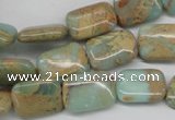 CNS146 15.5 inches 12*16mm rectangle natural serpentine jasper beads