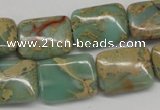 CNS148 15.5 inches 15*20mm rectangle natural serpentine jasper beads